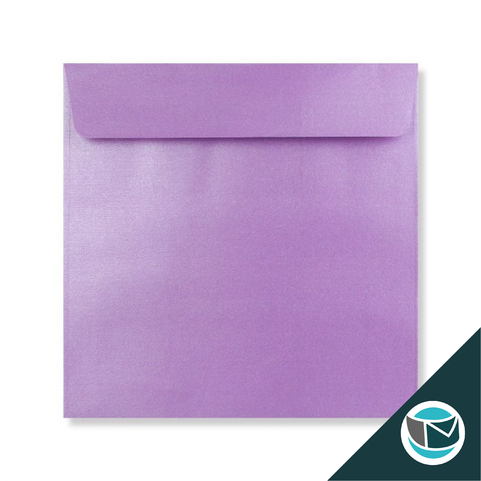 Parelmoer Envelop - 170x170 mm - Lila  Strip