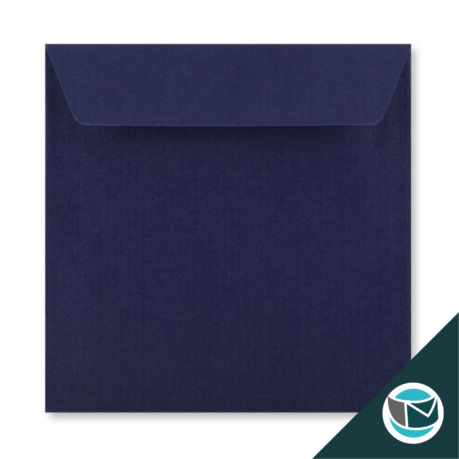 Parelmoer Envelop - 170x170 mm- Blauw  Strip