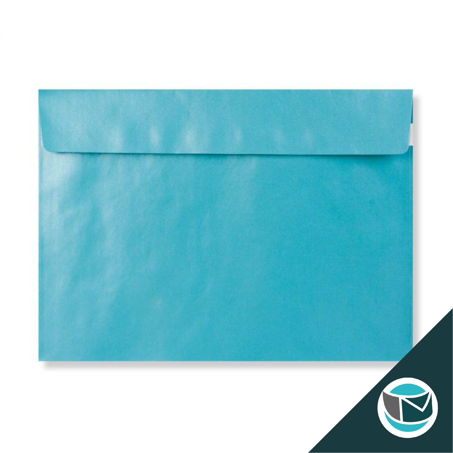 Parelmoer Envelop - 229x324 mm (C4) - Lichtblauw Strip