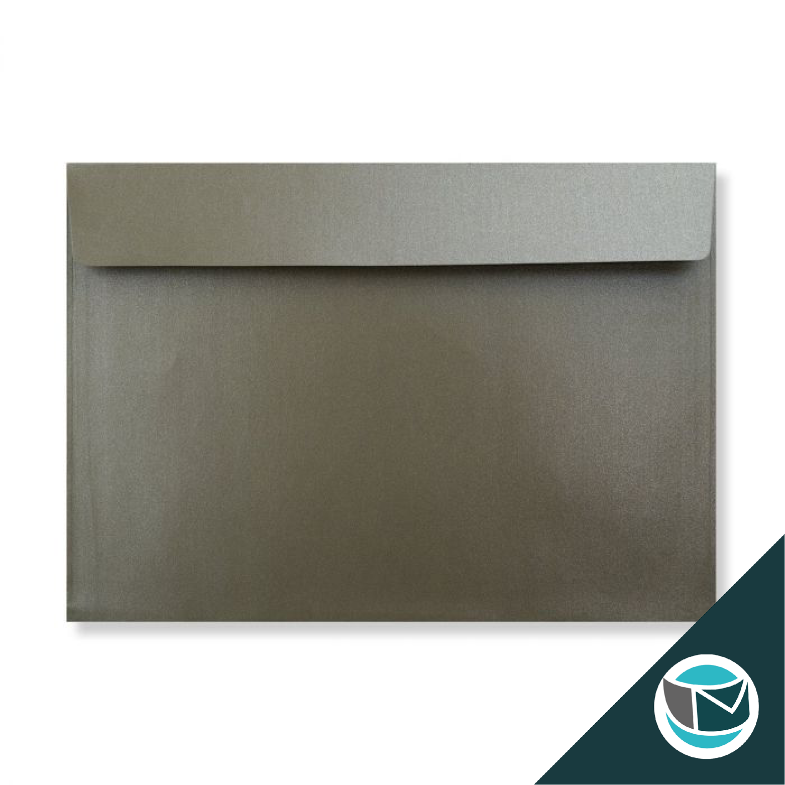 Parelmoer Envelop - 229x324 mm (C4)  - Donkerzilver Strip