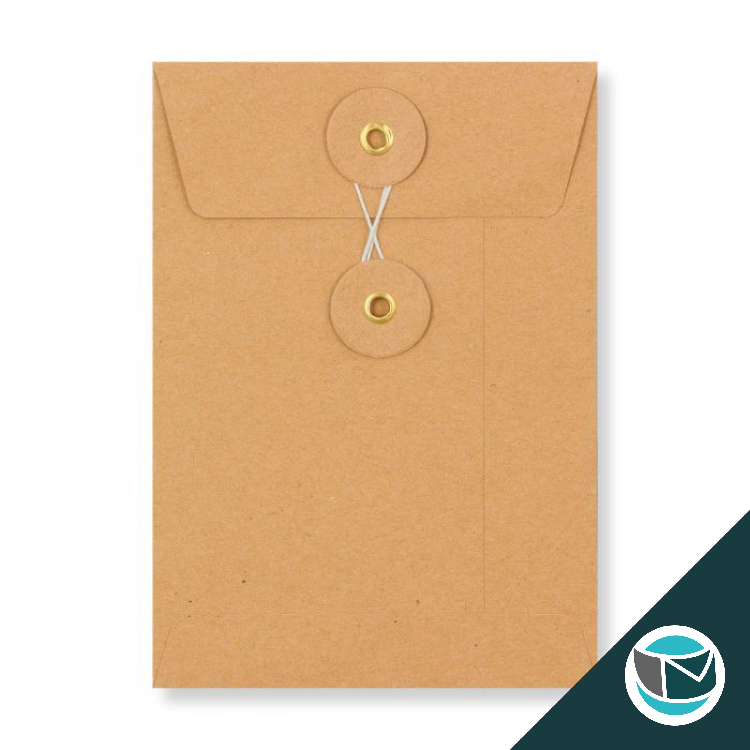 Envelop met Japanse Sluiting - 324x229x25 mm (C4) - Bruin (incl. Zijvouw)