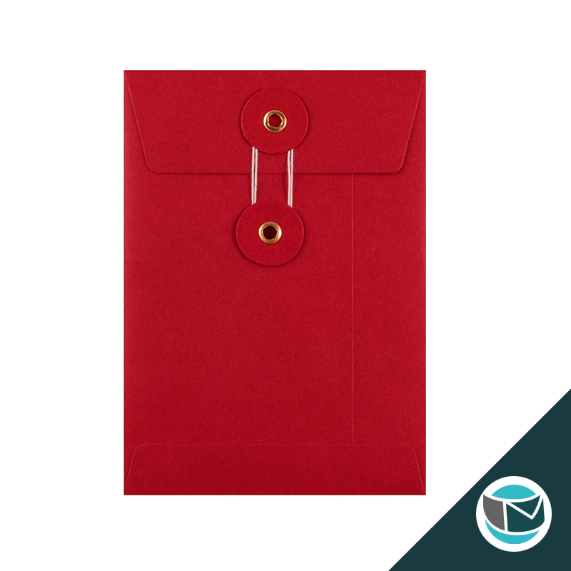 Envelop met Japanse Sluiting - 162x114 mm (C6) - Rood