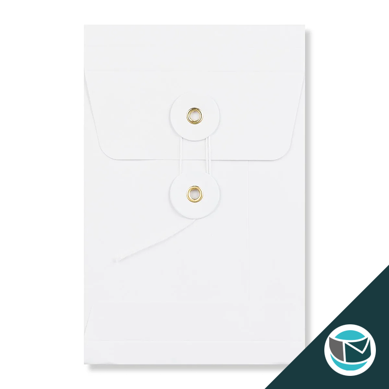 Envelop met Japanse Sluiting - 162x114x25 mm (C6) - Wit (incl. Zijvouw)