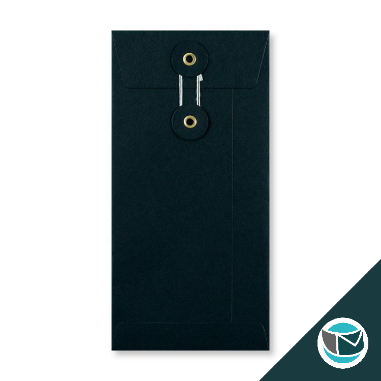 Envelop met Japanse Sluiting - 220x110 mm - Zwart