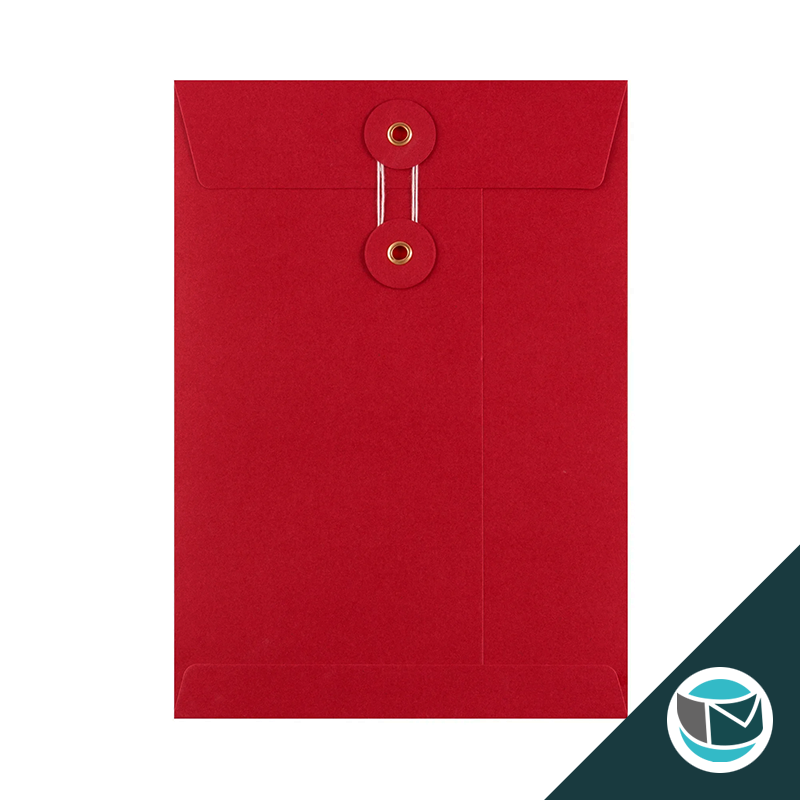 Envelop met Japanse Sluiting - 229x162 mm (C5) - Rood