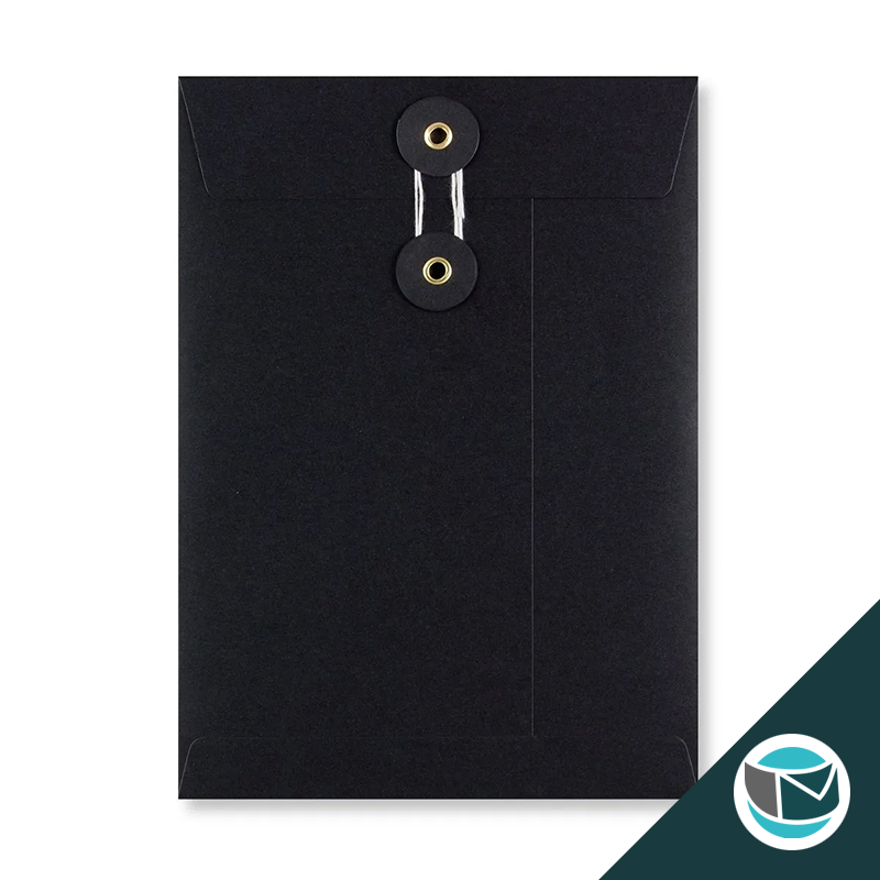 Envelop met Japanse Sluiting - 229x162 mm (C5) - Zwart
