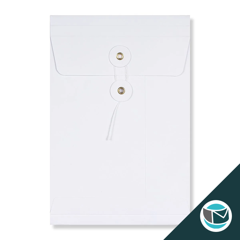 Envelop met Japanse Sluiting - 229x162x25 mm (C5) - Wit (incl. Zijvouw)