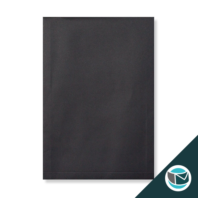 Envelop met Japanse Sluiting - 229x162x25 mm (C5) - Zwart (incl. Zijvouw)