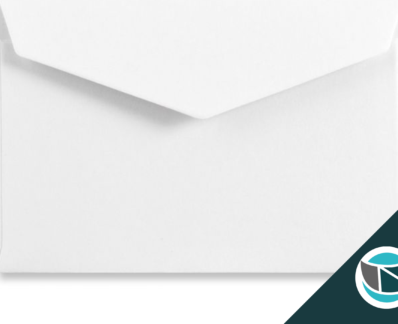Wenskaart Envelop met Puntklep Strip - 62x94 mm  - Wit