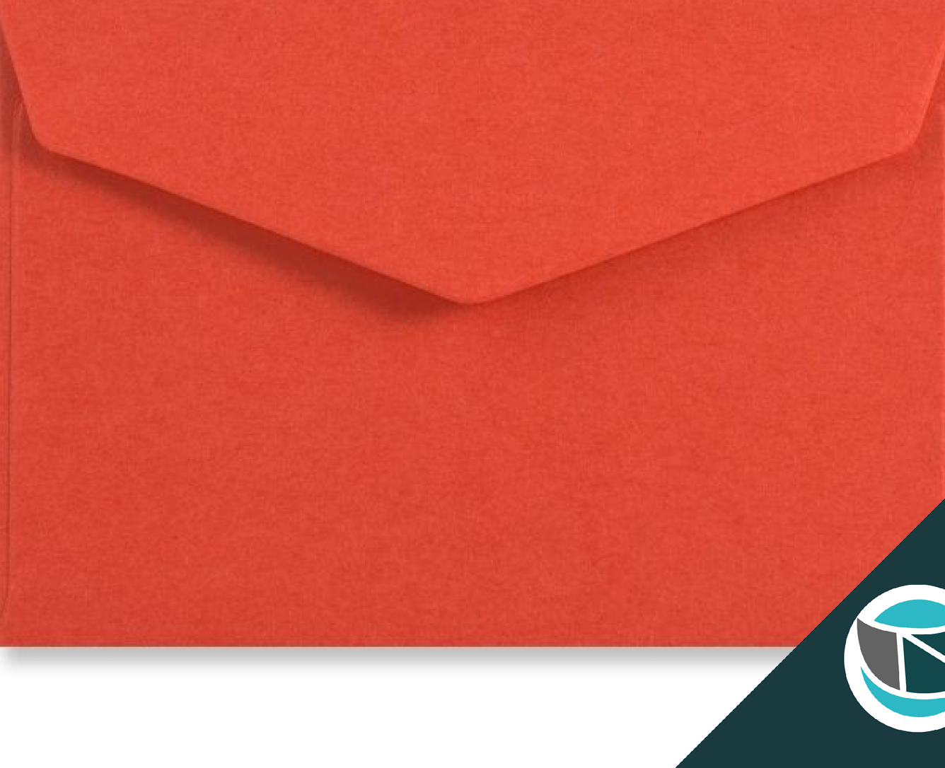 Wenskaart Envelop met Puntklep Strip - 62x94 mm  - Rood