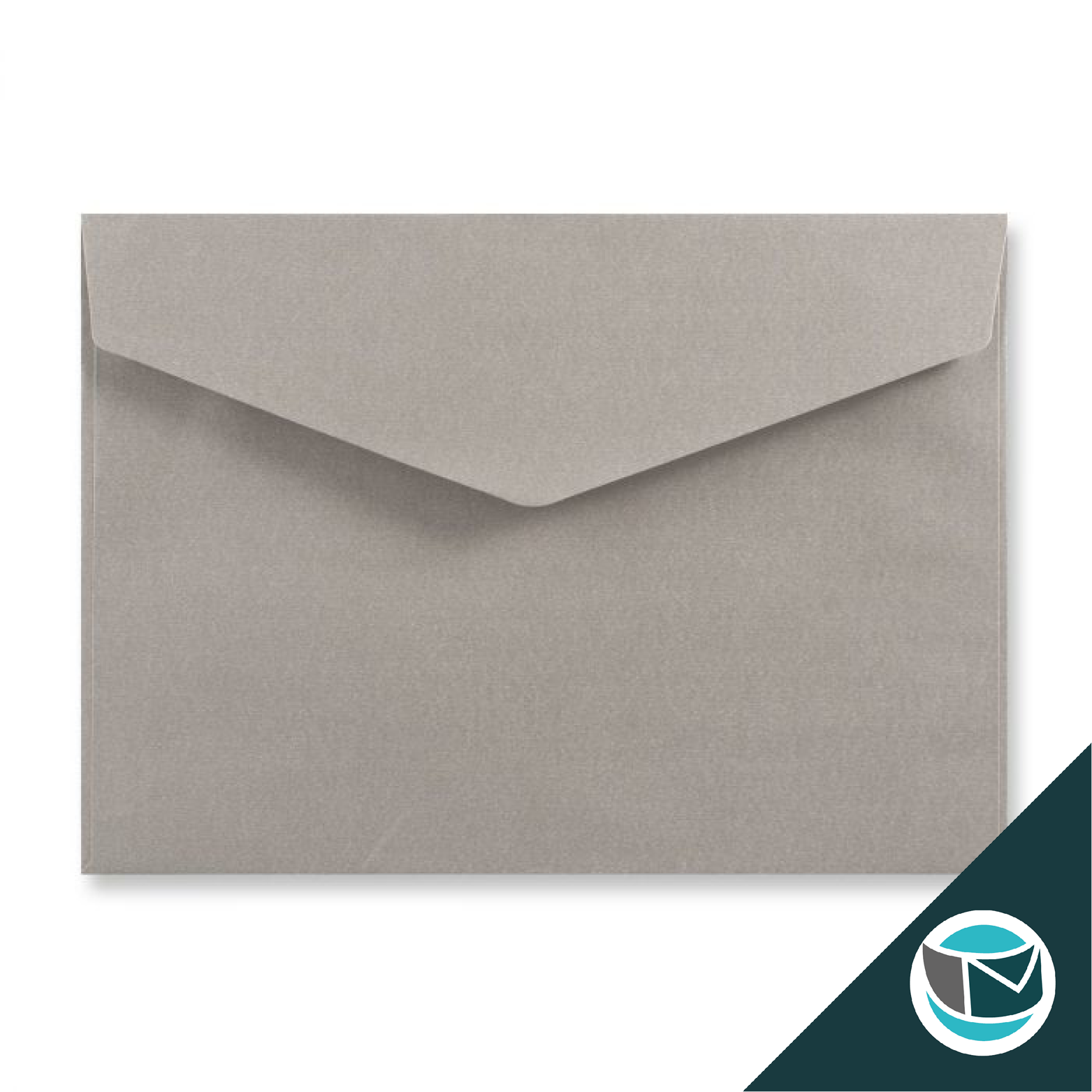 Wenskaart Envelop met Puntklep Strip - 162x229 mm (C5)  - Zilver