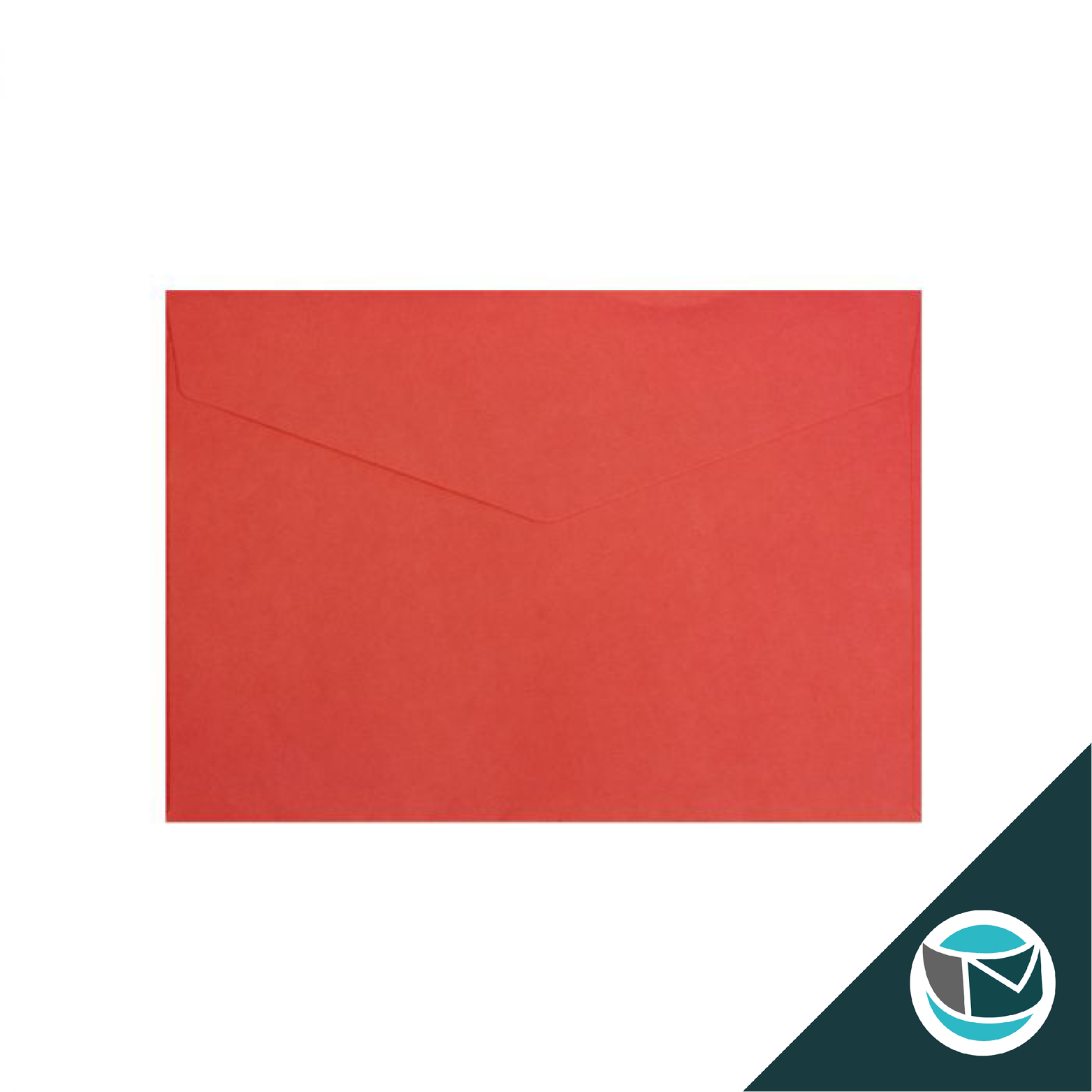 Wenskaart Envelop met Puntklep Strip - 162x229 mm (C5)  - Donkerrood
