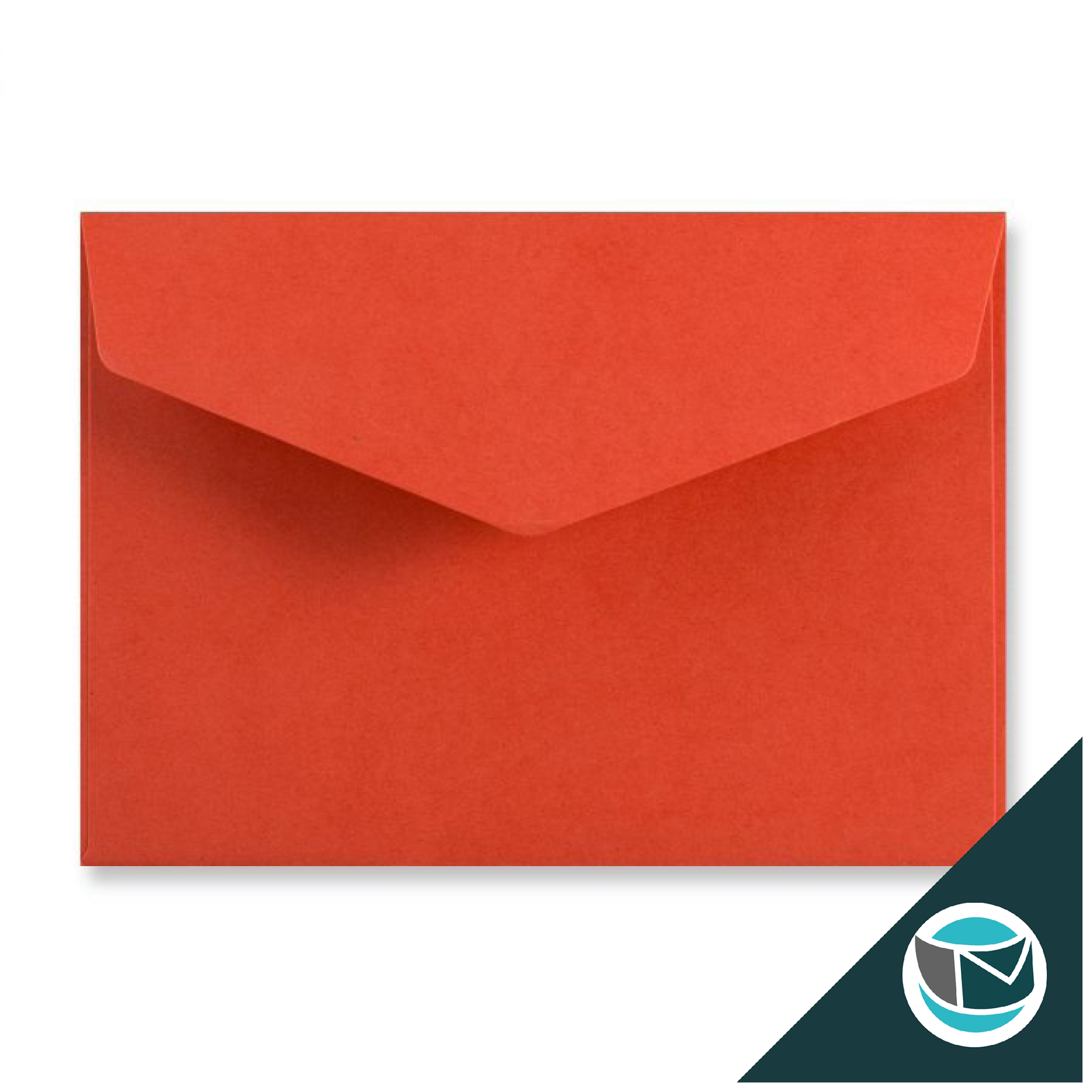 Wenskaart Envelop met Puntklep Strip - 114x162 mm (C6)  - Rood