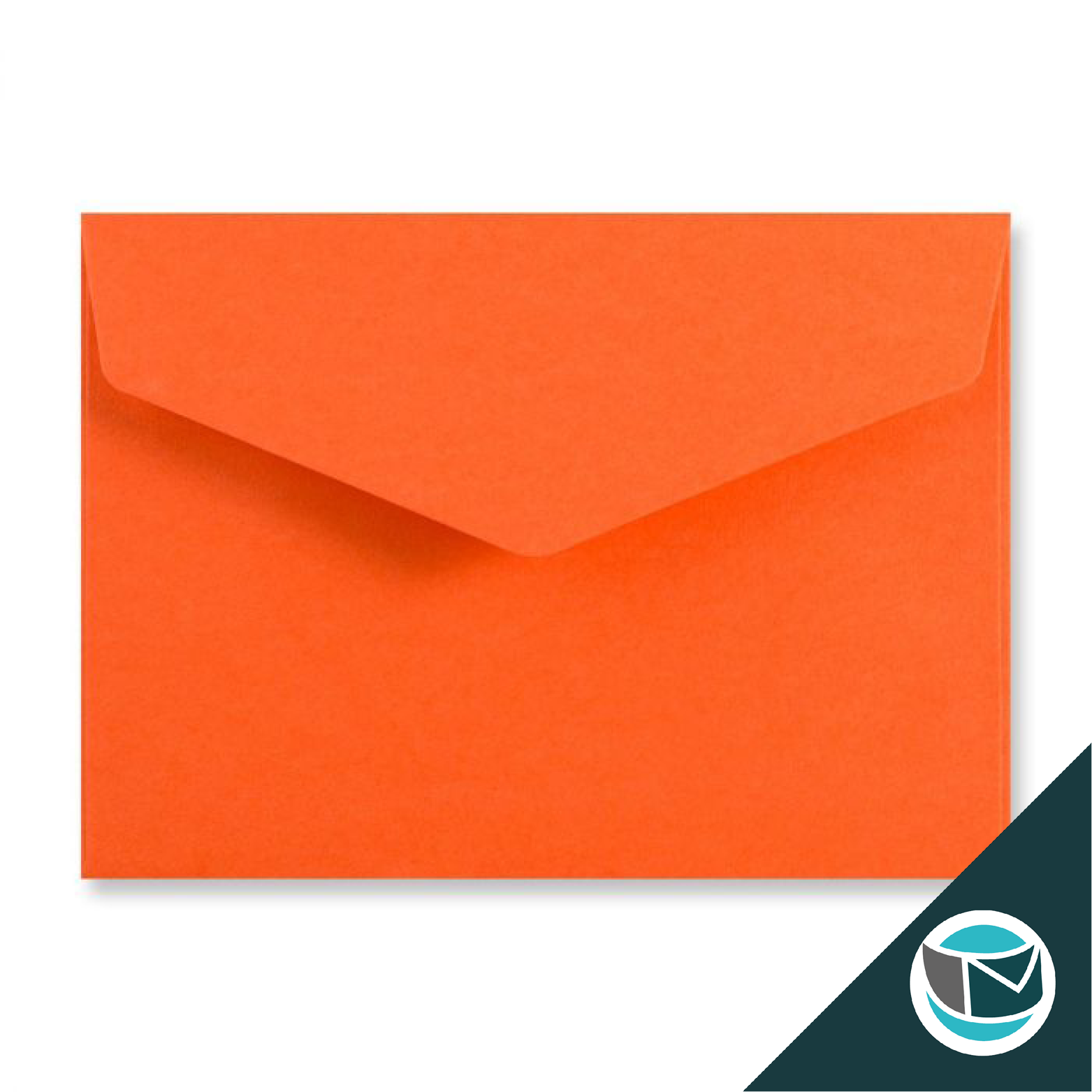 Wenskaart Envelop met Puntklep Strip - 114x162 mm (C6)  - Oranje
