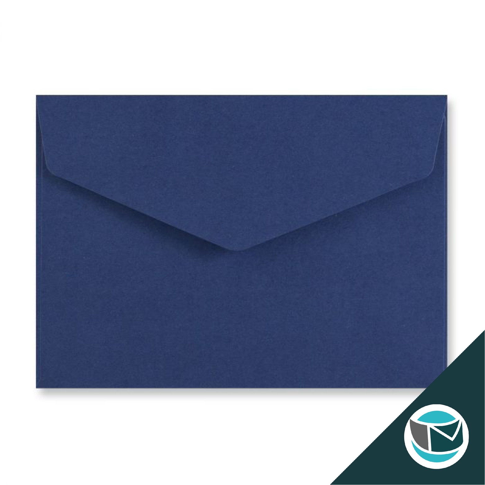 Wenskaart Envelop met Puntklep Strip - 114x162 mm (C6)   - Marine Blauw