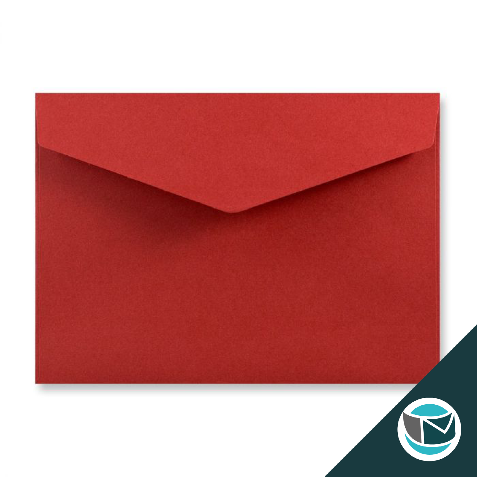 Wenskaart Envelop met Puntklep Strip - 114x162 mm (C6)  - Donkerrood