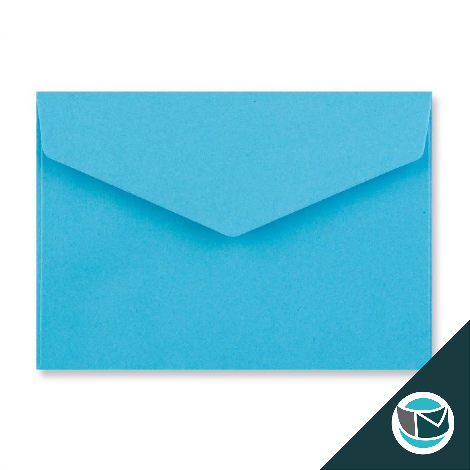 Wenskaart Envelop met Puntklep Strip - 114x162 mm (C6)  - Blauw