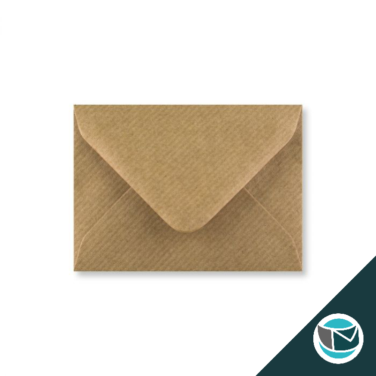 Gekleurde Envelop - 70x100 mm - Bruin Gestreept