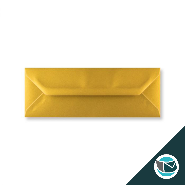 Gekleurde Envelop - 80x215 mm - Goud Metallic