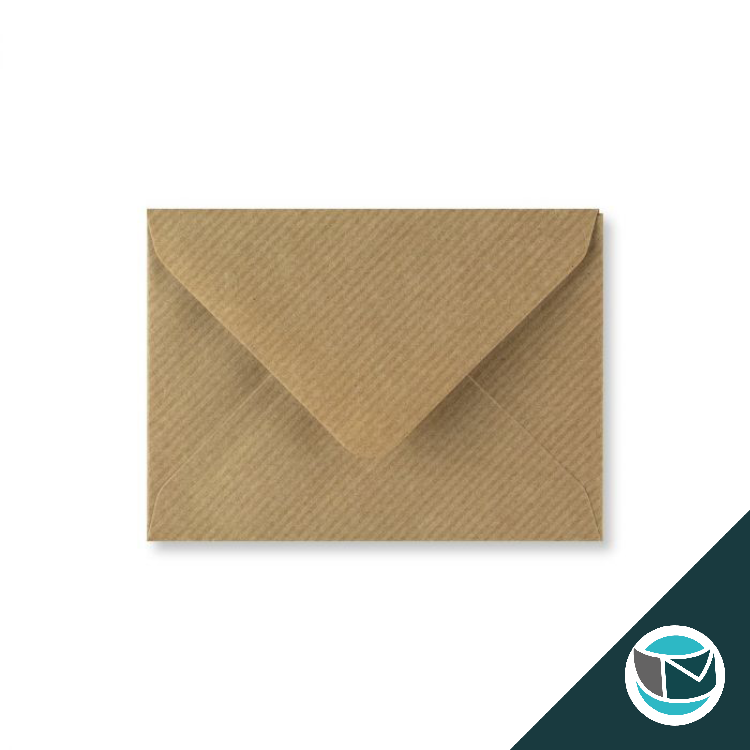 Gekleurde Envelop - 82x113 mm (C7) - Bruin Gestreept
