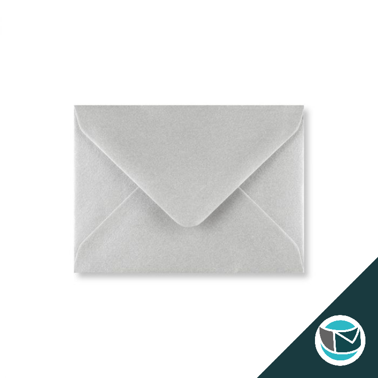 Gekleurde Envelop - 82x113 mm (C7) - Zilver Metallic