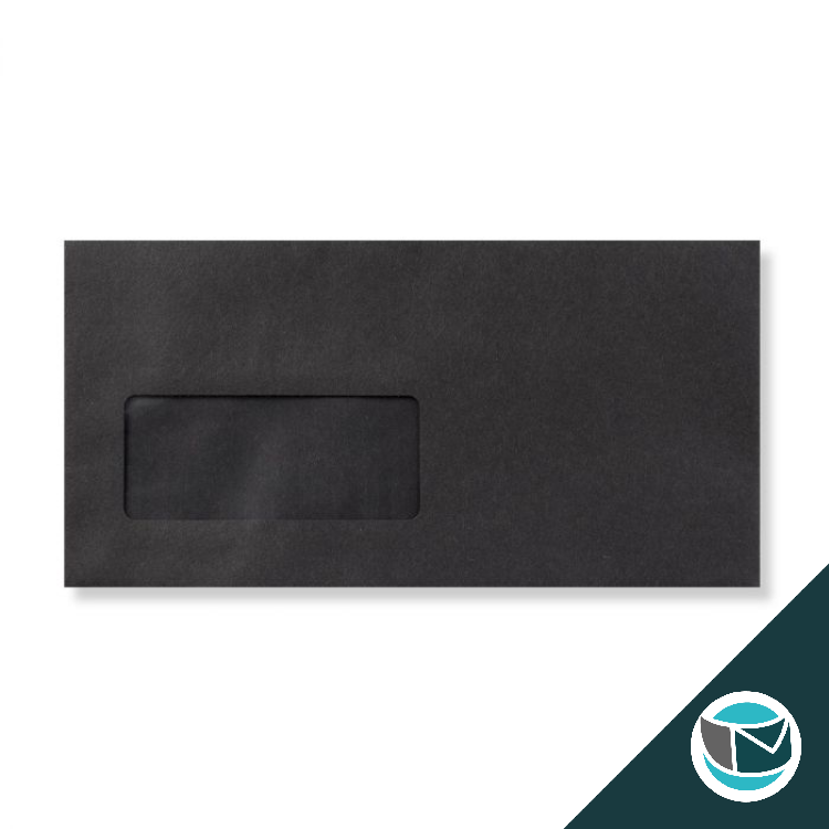 Gekleurde Envelop - 110x220 mm ea5/6  - Zwart