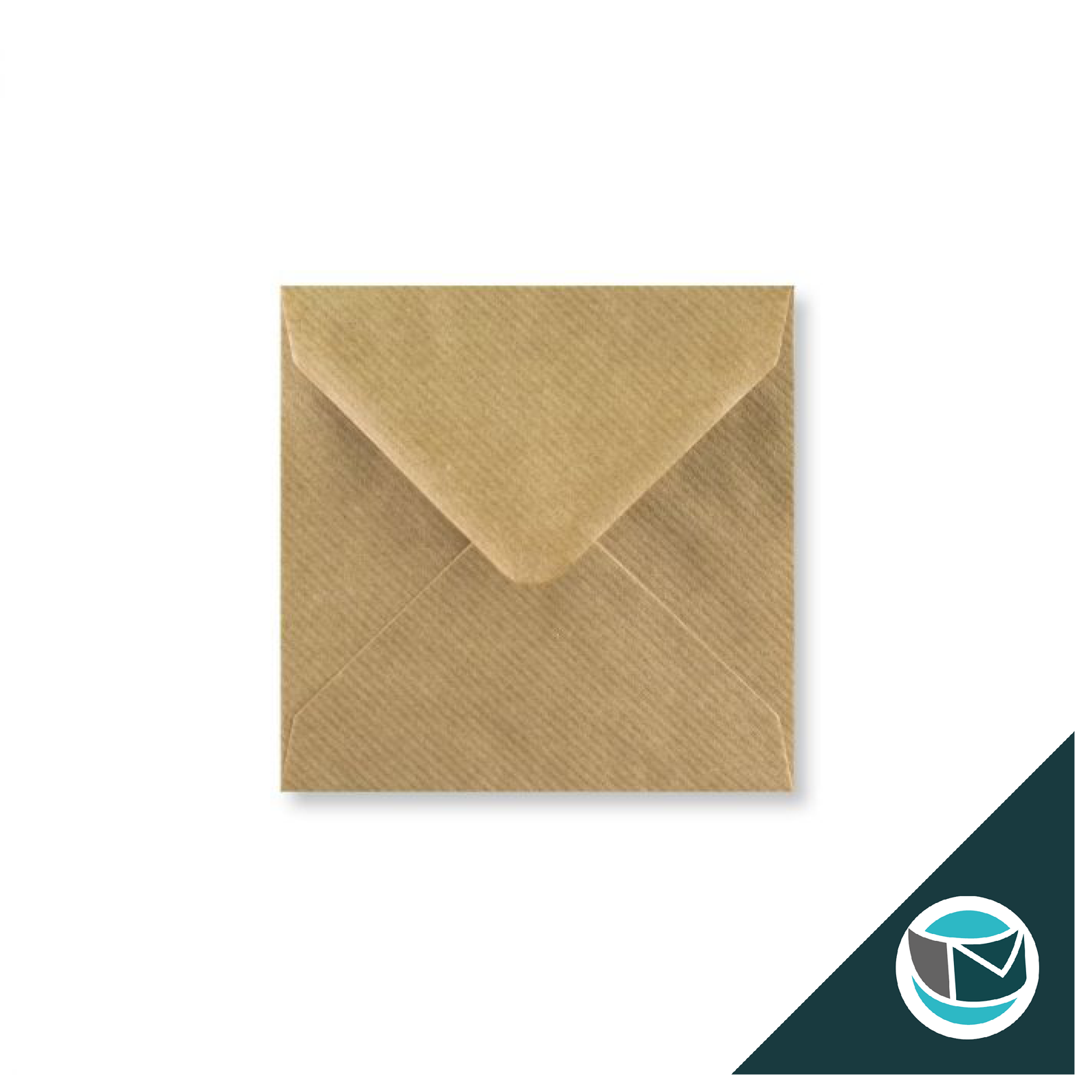 Gekleurde Envelop - 116x116 mm - Bruin Gestreept