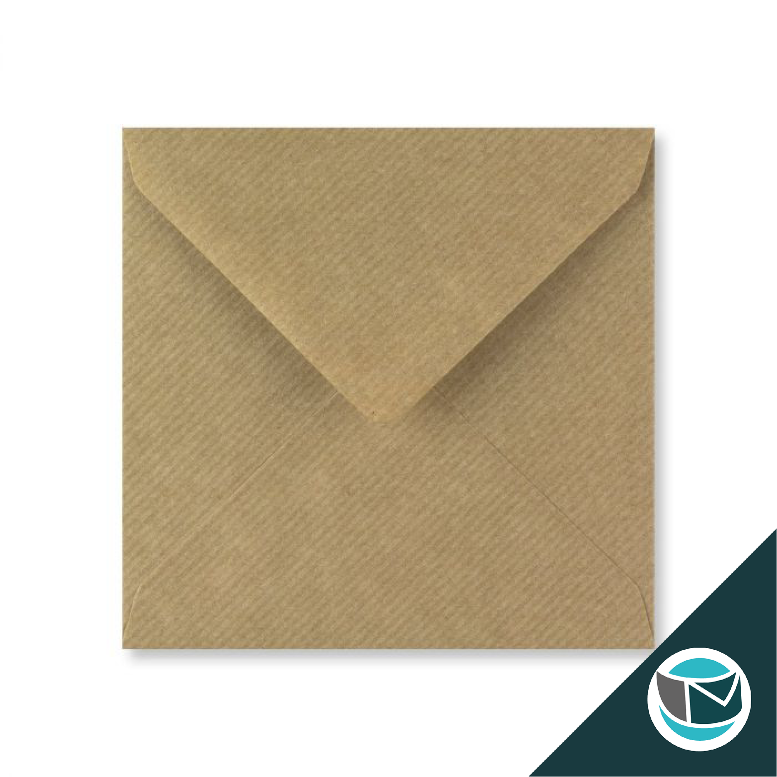 Gekleurde Envelop - 130x130 mm - Bruin Gestreept