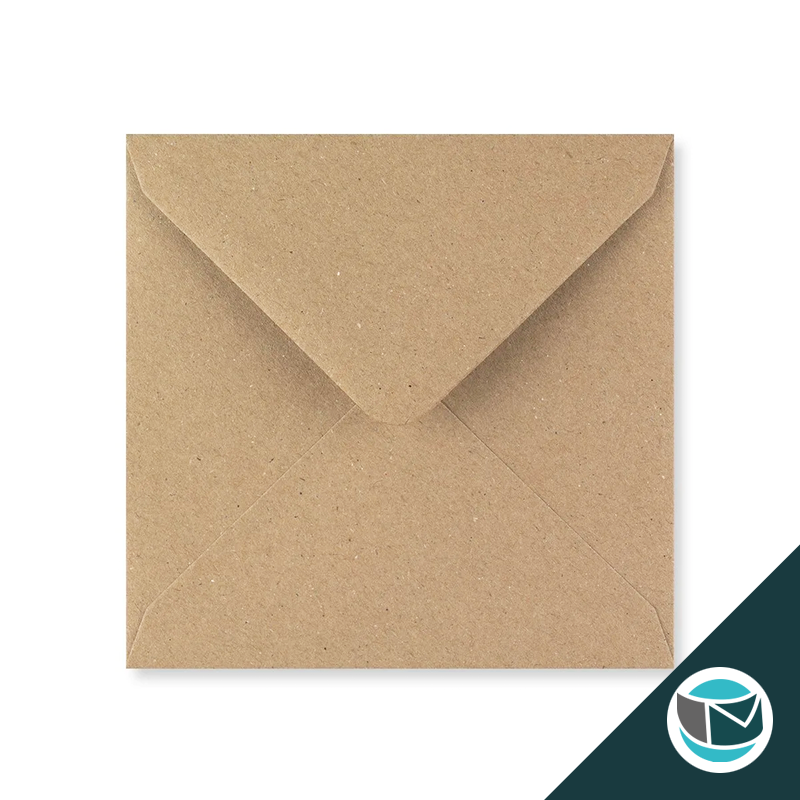 Gekleurde Envelop - 130x130 mm - Gerecycelde Kraft