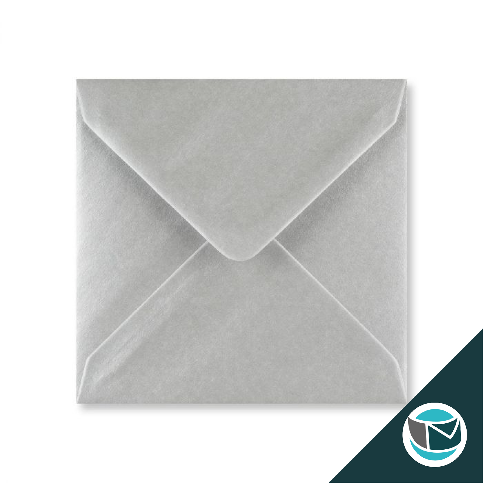 Gekleurde Envelop - 130x130 mm - Zilver Metallic