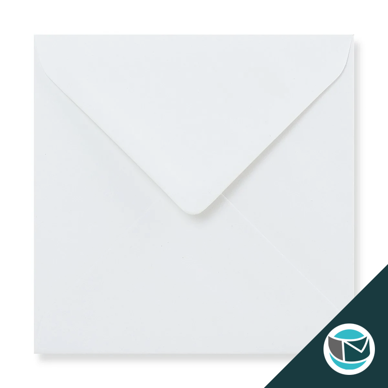 Gekleurde Envelop - 130x130 mm - Wit Recycled