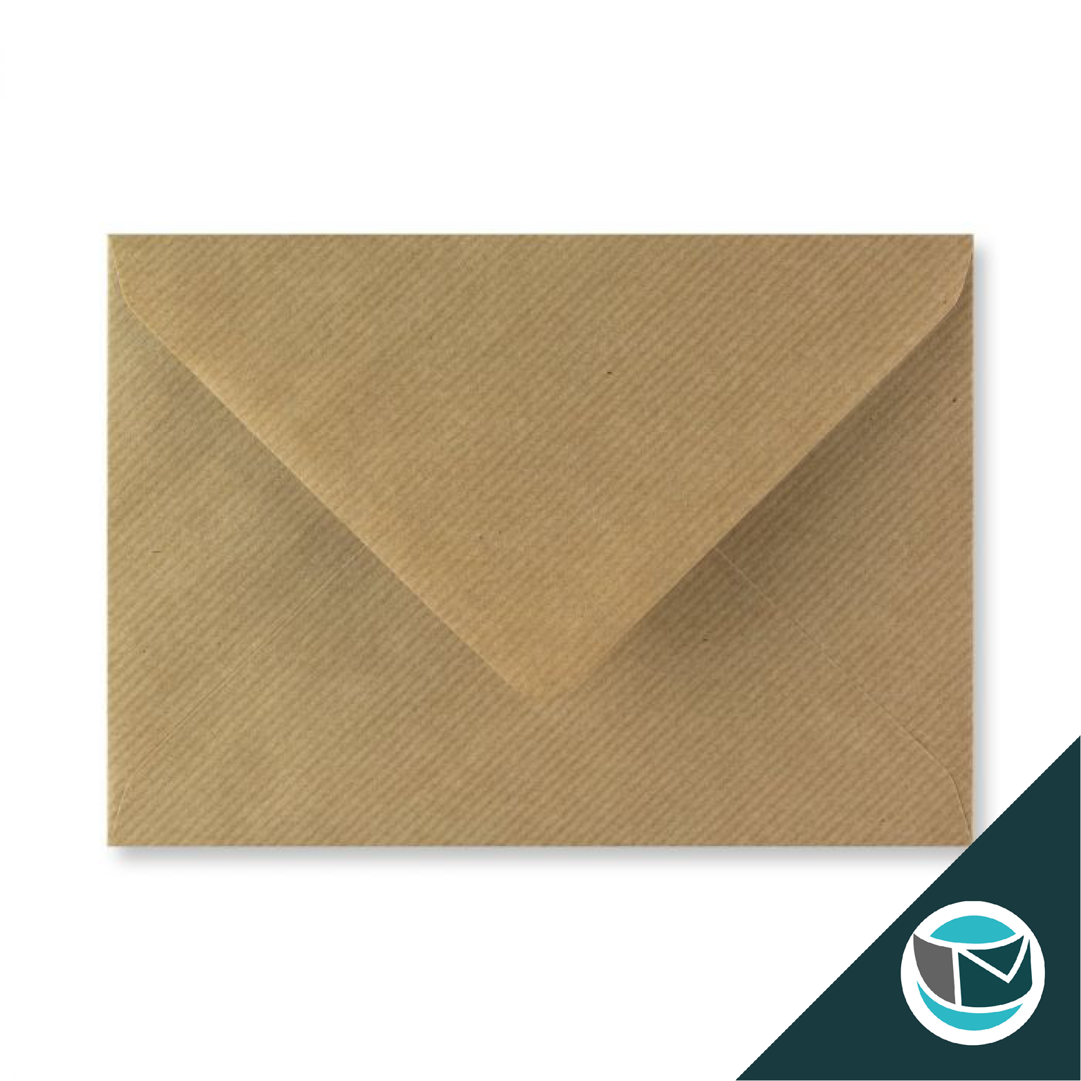 Gekleurde Envelop - 133x184 mm - Bruin Gestreept