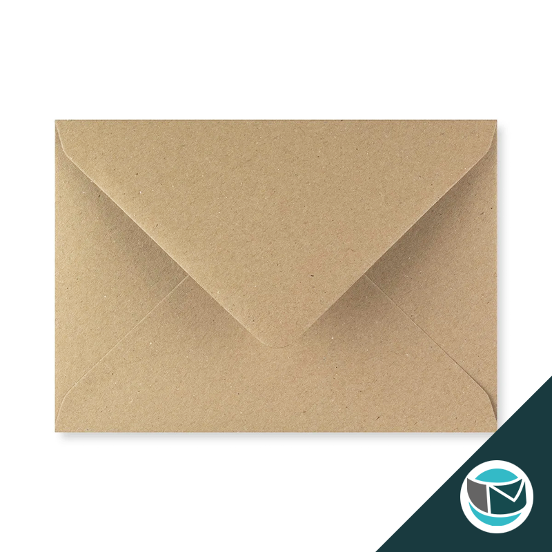 Gekleurde Envelop - 133x184 mm - bruin kraft