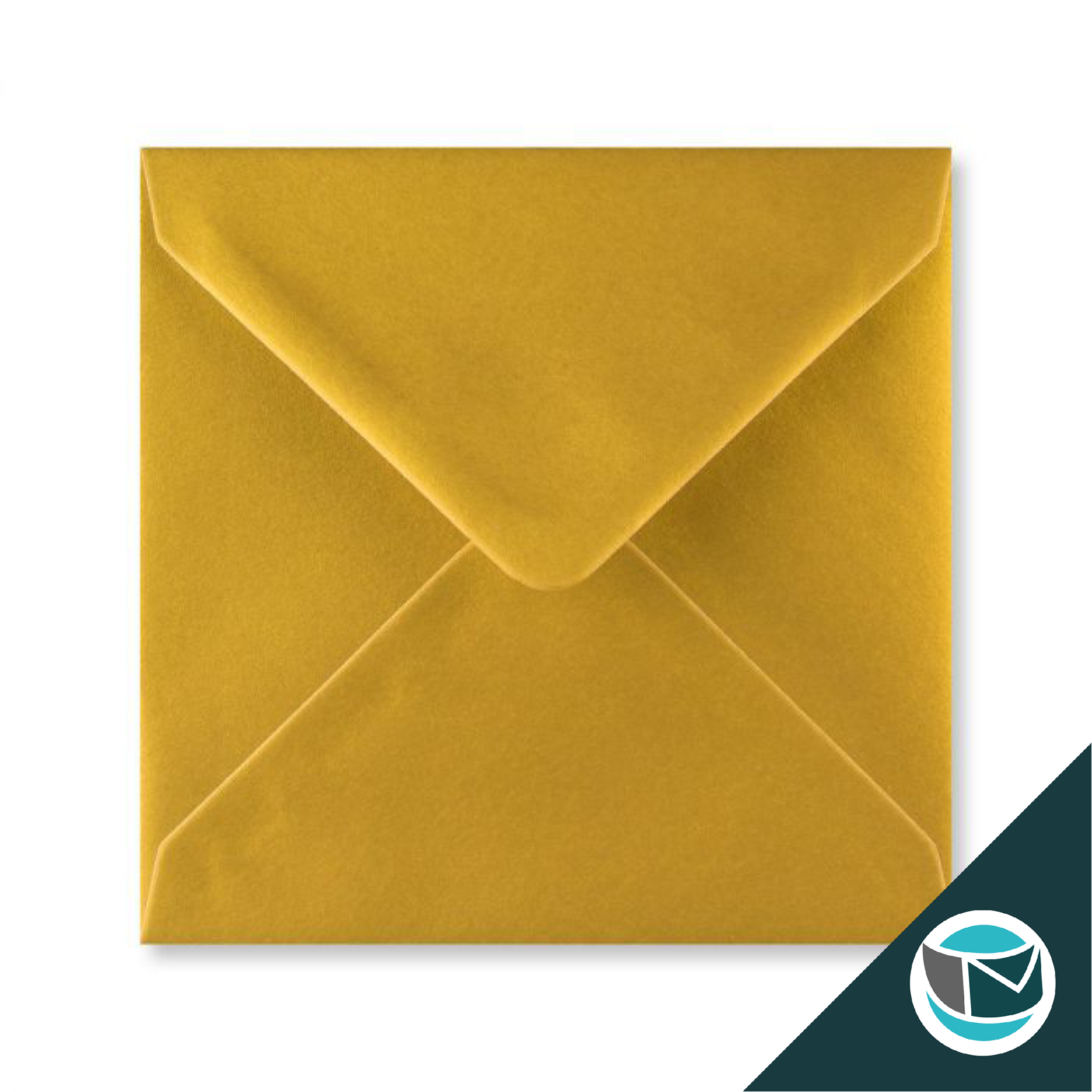 Gekleurde Envelop - 140x140 mm - Goud Metallic