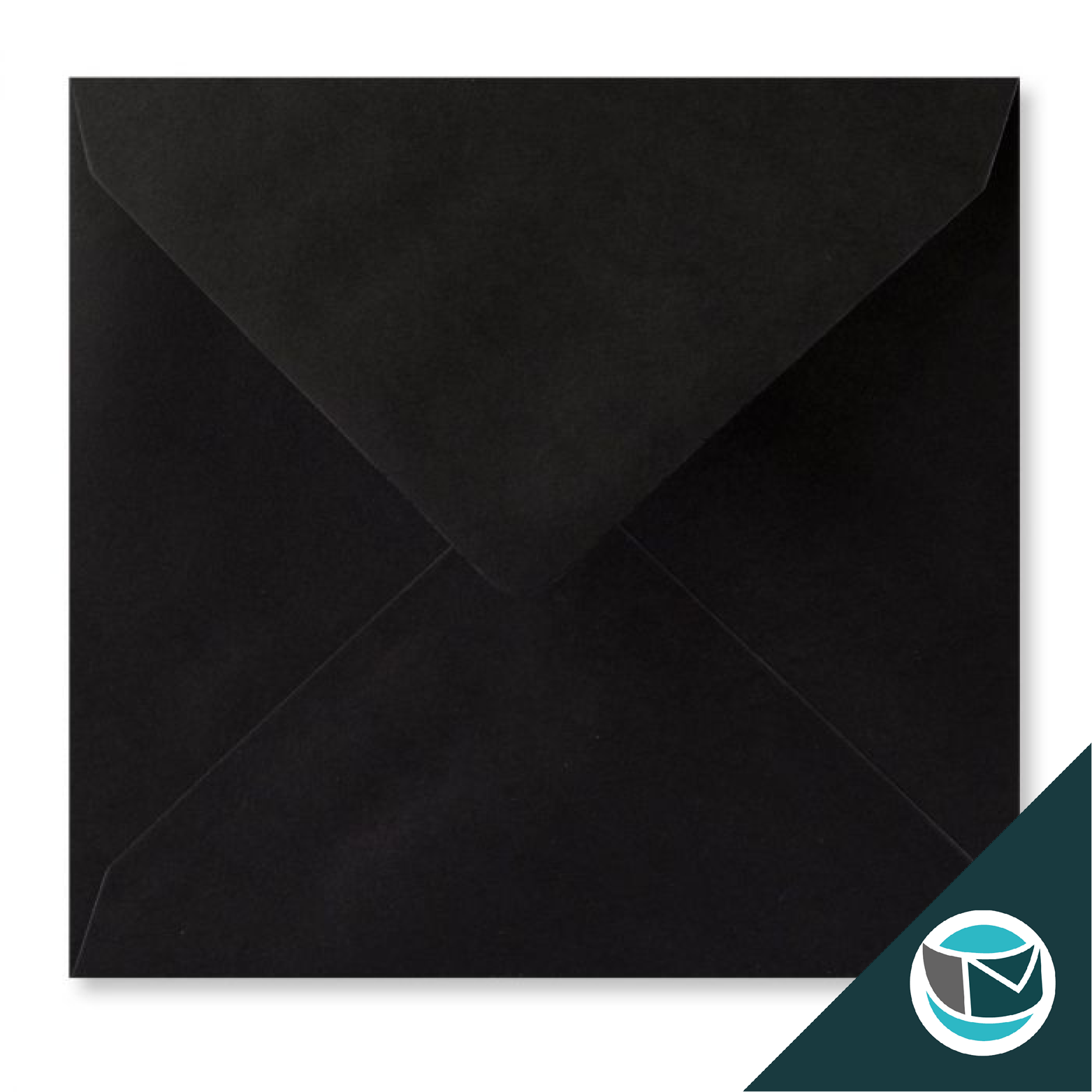Gekleurde Envelop - 155x155 mm - Zwart