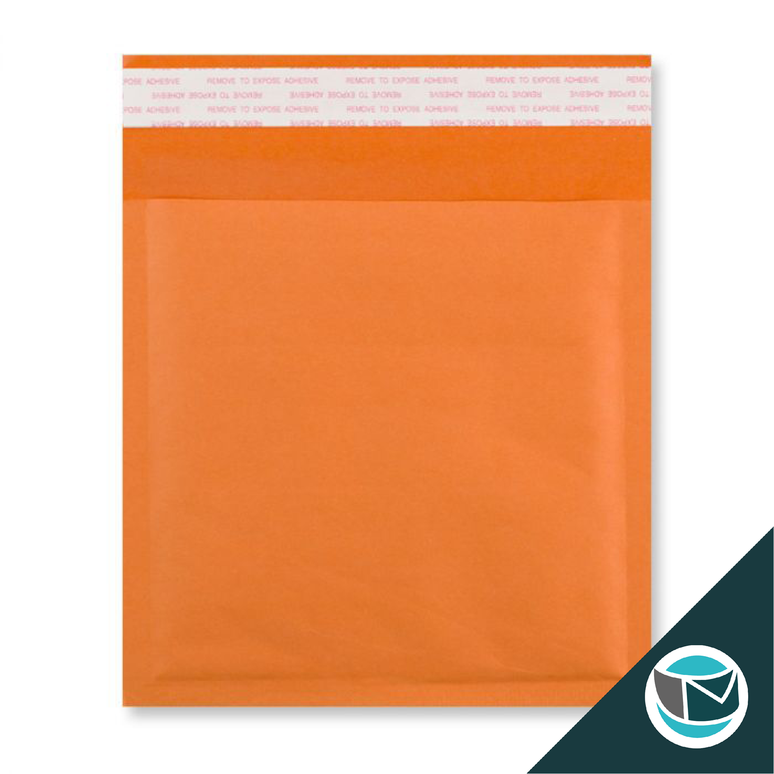 Kraft luchtkussen envelop met strip - 165x165 mm - Oranje