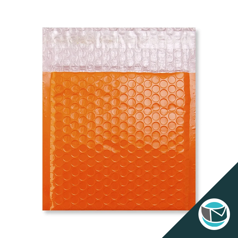 Kunststof Luchtkussenenvelop Hoogglans - 165x165 mm - Oranje