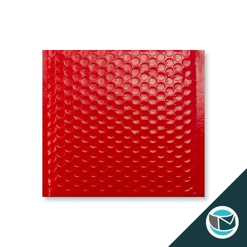 Kunststof Luchtkussenenvelop Hoogglans - 165x165 mm - Rood