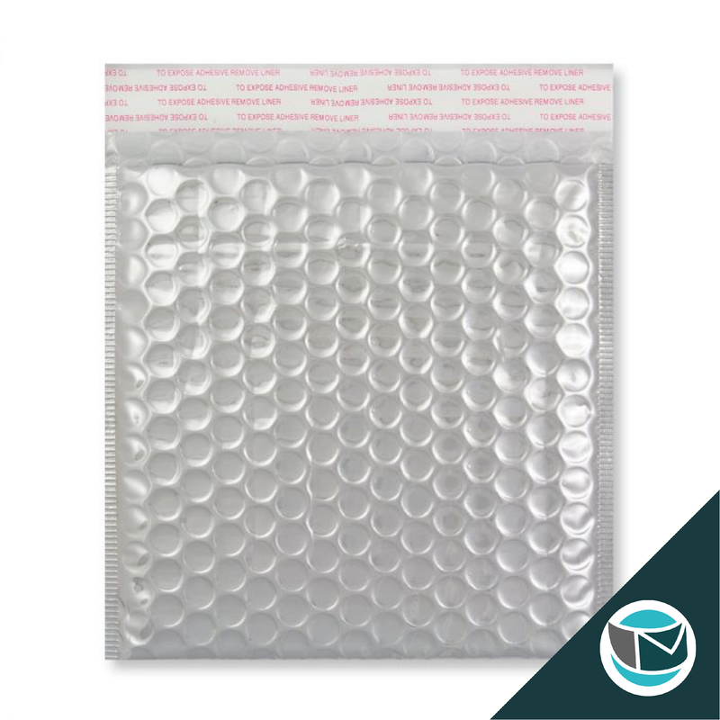 Metallic Luchtkussen Envelop - 165x140 mm - Zilver