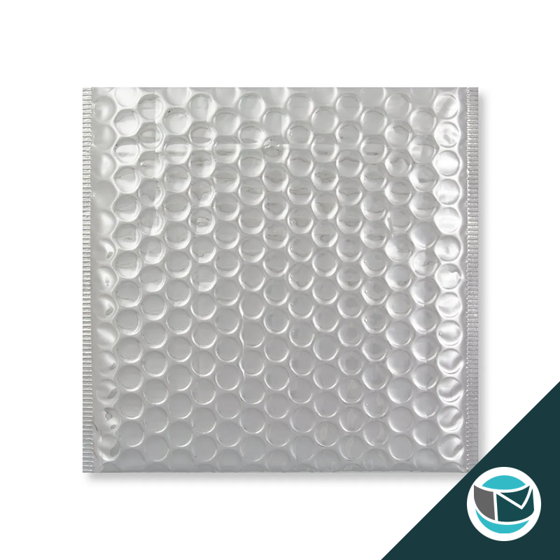Metallic Luchtkussen Envelop - 165x140 mm - Zilver