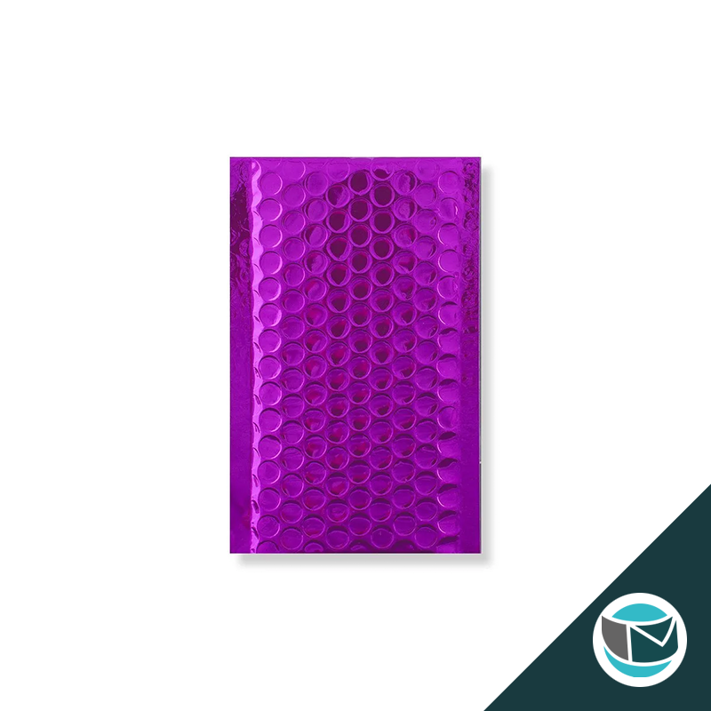 Metallic Luchtkussen Envelop - 165x85 mm - Paars