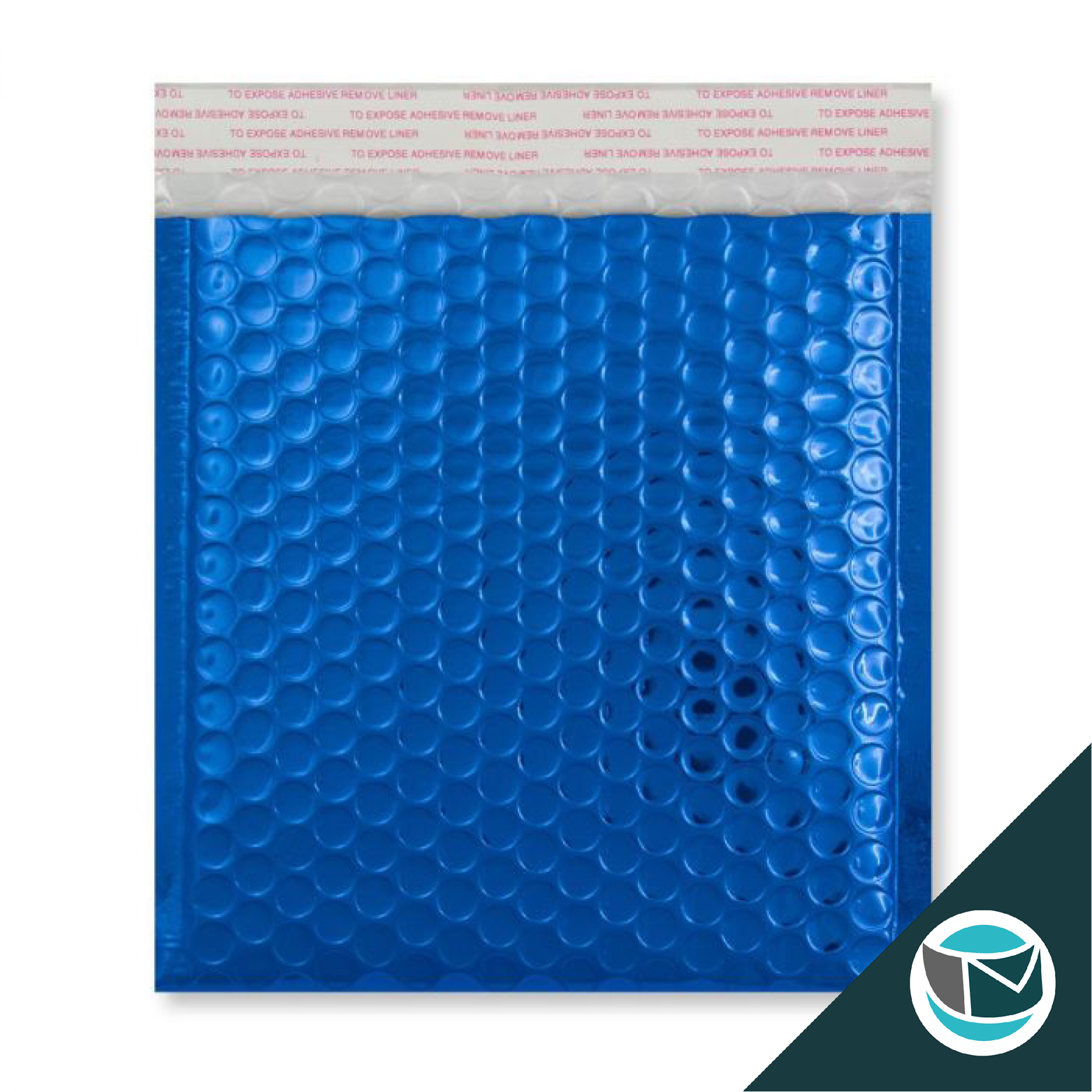Metallic Luchtkussen Envelop - 165x165 mm - Blauw