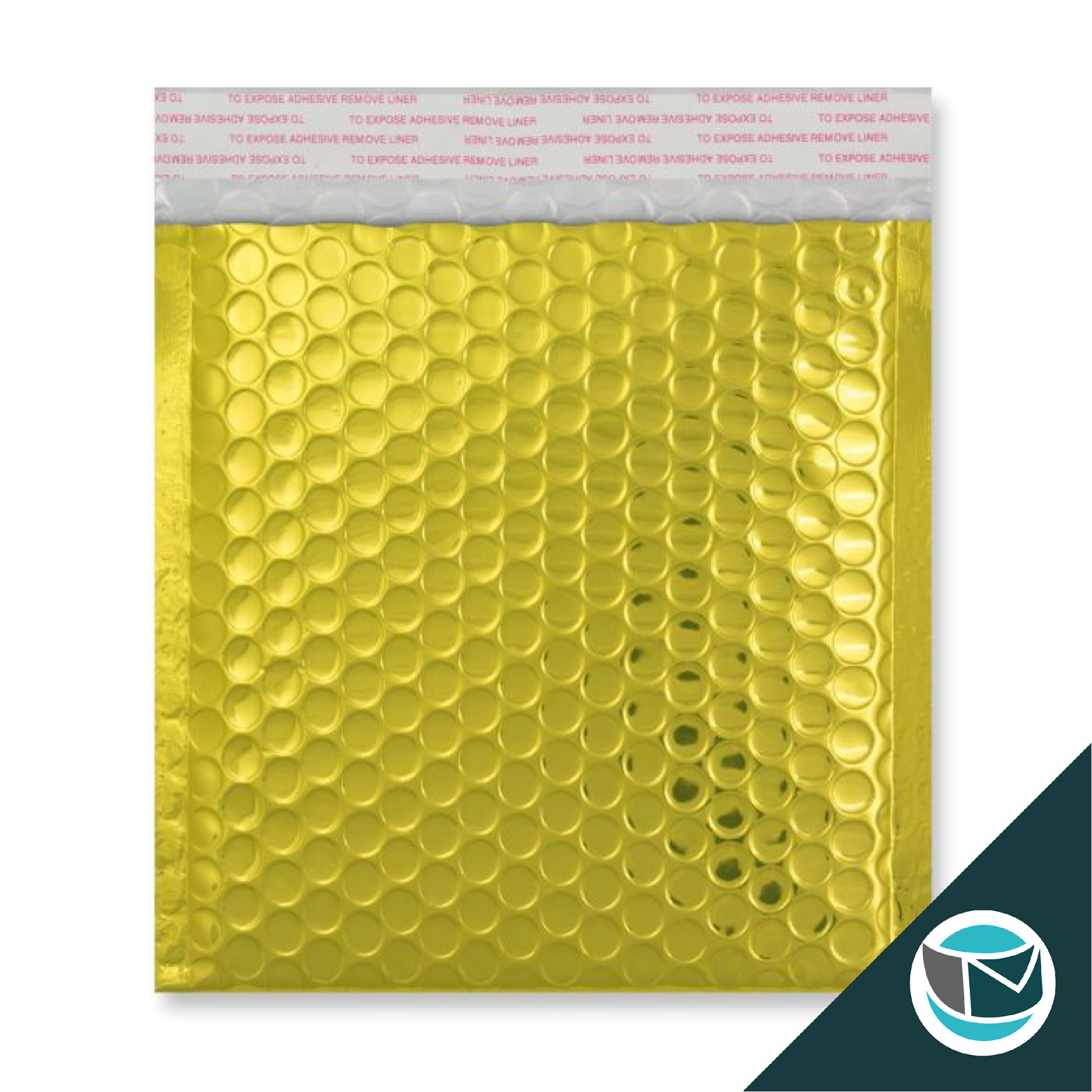 Metallic Luchtkussen Envelop - 165x165 mm - Goud