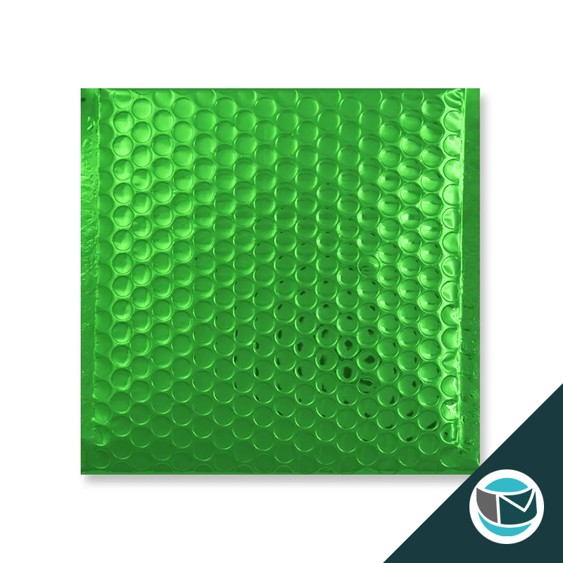 Metallic Luchtkussen Envelop - 165x165 mm - Groen