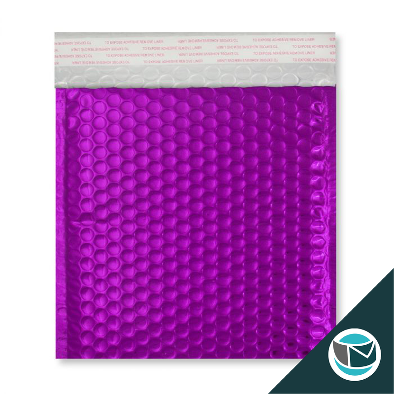 Metallic Luchtkussen Envelop - 165x165 mm - Paars