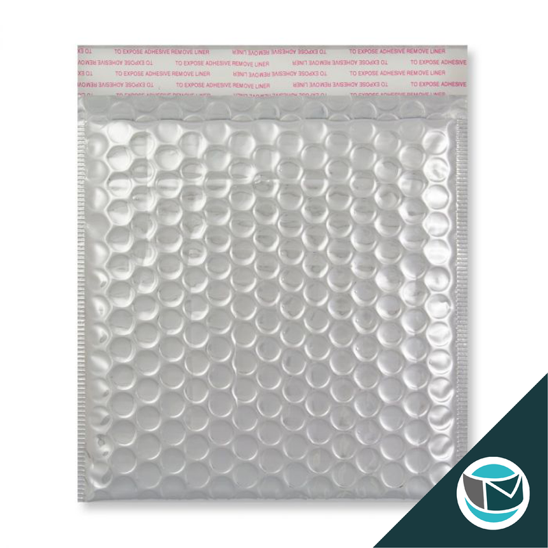 Metallic Luchtkussen Envelop - 165x165 mm - Zilver