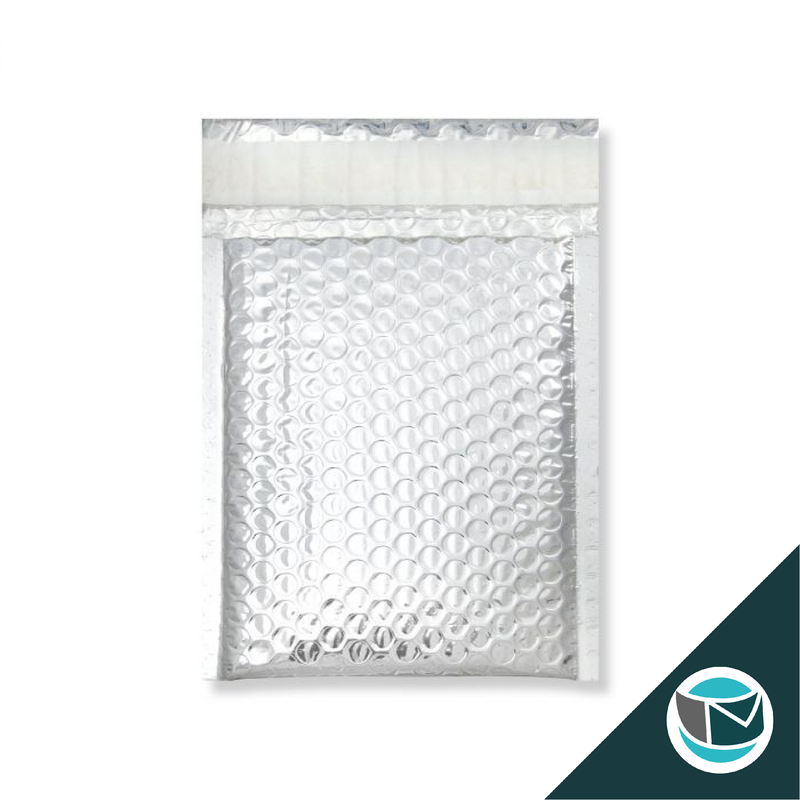 Metallic Luchtkussen Envelop - 180x140 mm - Zilver