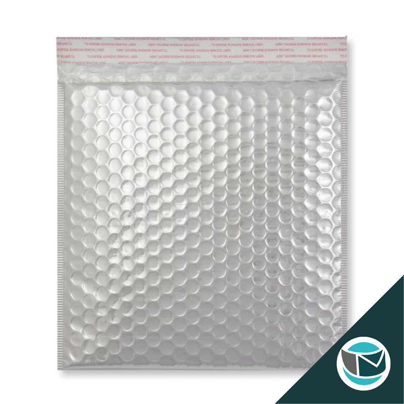 Metallic Luchtkussen Envelop - 230x230 mm - Zilver