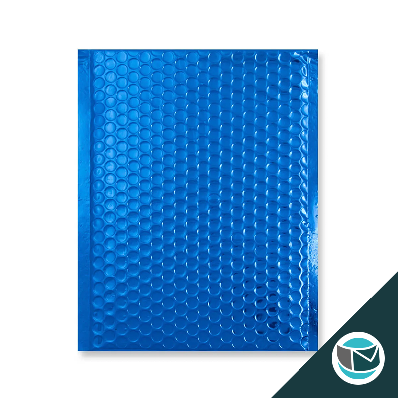 Metallic Luchtkussen Envelop - 250x180 mm - Blauw