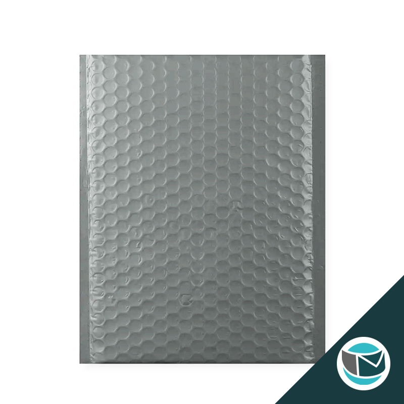 Metallic Luchtkussen Envelop - 250x180 mm - Donker Grijs